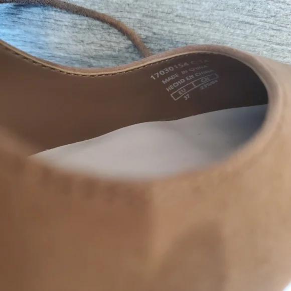 ★SOLD★ Mango Ankle Tie Slingback Heels 37 NWOB - Picture 8 of 15